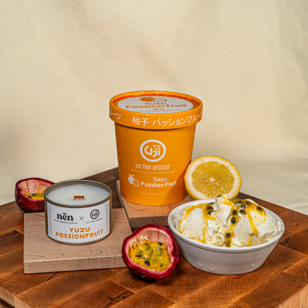 Uji Time Dessert x nēn | Yuzu Passionfruit Candle